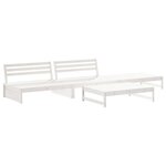 vidaXL Salon de jardin 4 Pièces blanc bois de pin massif