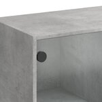 vidaXL Buffet haut avec portes gris béton 68x37x142 cm bois ingénierie