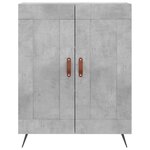 vidaXL Buffet haut Gris béton 69 5x34x180 cm Bois d'ingénierie