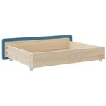 vidaXL Tiroirs de lit 2 Pièces bleu bois d'ingénierie et tissu