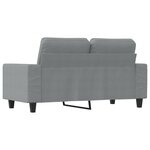 vidaXL Canapé à 2 places Gris clair 120 cm Tissu
