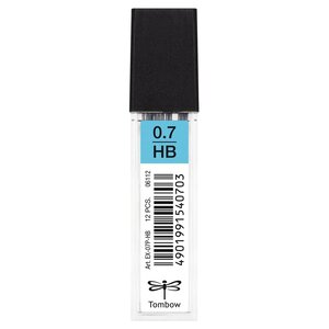 Etui de 12 Mine pour porte-mine pointe calibrée 0 7 mm dureté HB TOMBOW