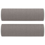 vidaXL Canapé 3 places avec oreillers décoratifs taupe 180 cm tissu