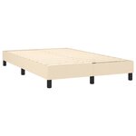 vidaXL Sommier à lattes de lit avec matelas Crème 120x200 cm Tissu