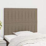 vidaXL Têtes de lit 2 Pièces Taupe 100x5x78/88 cm Tissu