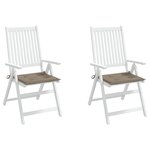 vidaXL Coussins de chaise jardin lot de 2 taupe 40x40x4cm tissu oxford