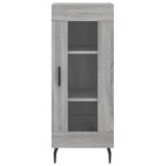 vidaXL Buffet haut Sonoma gris 34 5x34x180 cm Bois d'ingénierie
