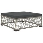 vidaXL Salon de jardin 5 Pièces avec coussins Résine tressée Gris