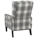 vidaXL Fauteuil de massage inclinable gris blanc tissu
