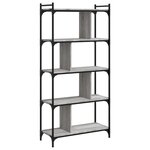 vidaXL Bibliothèque 5 niveaux sonoma gris 76x32x158 cm