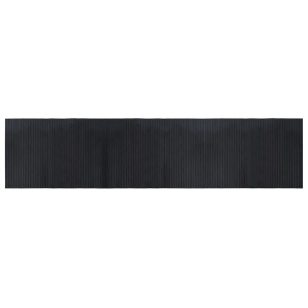 vidaXL Tapis rectangulaire noir 70x300 cm bambou