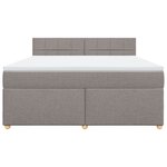 vidaXL Sommier à lattes de lit avec matelas Taupe 180x200 cm Tissu