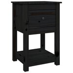 vidaXL Tables de chevet 2 Pièces Noir 40x35x61 5 cm Bois de pin massif