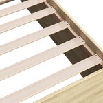 vidaXL Cadre de lit chêne sonoma 150x200 cm bois d'ingénierie