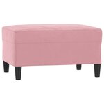 vidaXL Ensemble de canapés 3 Pièces avec coussins Rose Velours