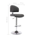 vidaXL Tabourets de bar lot de 2 gris similicuir