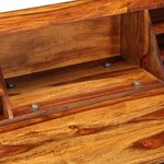 Bureau table meuble travail informatique 110 cm bois solide et acier 0502093