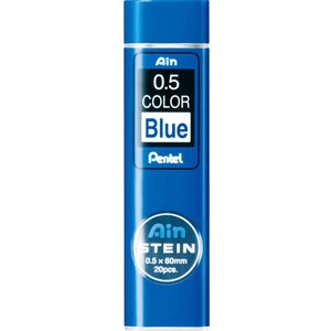 Mine de couleur ain stein  bleu 0 5 mm pentel