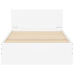 vidaXL Cadre de lit avec tête de lit et lumières LED blanc 100x200 cm