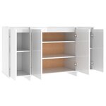 vidaXL Buffet blanc brillant 135x41x75 cm bois d'ingénierie