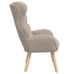Fauteuil Relaxant vidaXL Gris clair en tissu ressemblant à de la laine bouclée