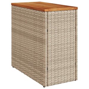vidaXL Table d'appoint de jardin dessus en bois beige 58x27 5x55 cm