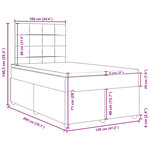vidaXL Sommier à lattes de lit avec matelas Gris clair 120x200cm Tissu
