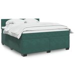 vidaXL Sommier à lattes de lit et matelas Vert foncé 180x200cm Velours