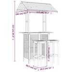 vidaXL Ensemble de bar de jardin 3 Pièces Bois d'acacia solide