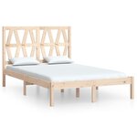 vidaXL Cadre de lit bois de pin massif 120x190 cm petit double