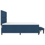 vidaXL Lit à sommier avec matelas et banc Bleu 180x200 cm Tissu