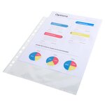 Sachet De 50 Pochettes Perforées Polypropylène Lisse 6/100e - A4 - Cristal - X 20 - Exacompta
