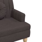 vidaXL Banc avec coussins marron foncé 113x64 5x75 5 cm tissu