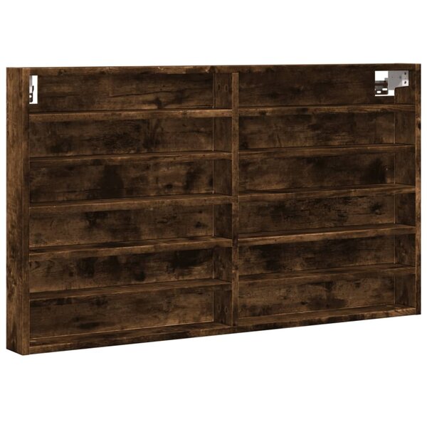 vidaXL Armoire à vitrine chêne fumé 100x8 5x58 cm bois d'ingénierie