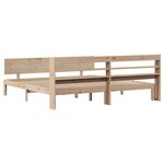 vidaXL Cadre de lit avec tête de lit 180x200 cm bois de pin massif