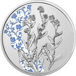 Monnaie en argent 10 euro g 16.82 millésime 2023 language of flowers austria forget me not