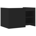 vidaXL Table basse noir 80x50x50 cm bois d'ingénierie