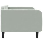 vidaXL Lit de repos gris clair 100x200 cm velours