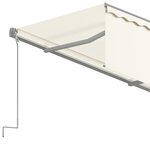 vidaXL Auvent rétractable automatique avec store 3 5x2 5 m Crème