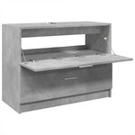 vidaXL Armoire d'évier gris béton 78x37x59 cm Bois d'ingénierie