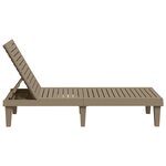 vidaXL Chaise longue marron clair 155x58x83 cm polypropylène