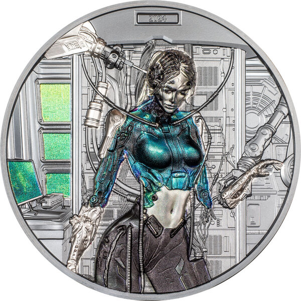 Pièce de monnaie en Argent 20 Dollars g 93.3 (3 oz) Millésime 2024 CYBER QUEEN