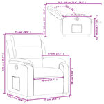 vidaXL Fauteuil inclinable Rouge bordeaux Tissu