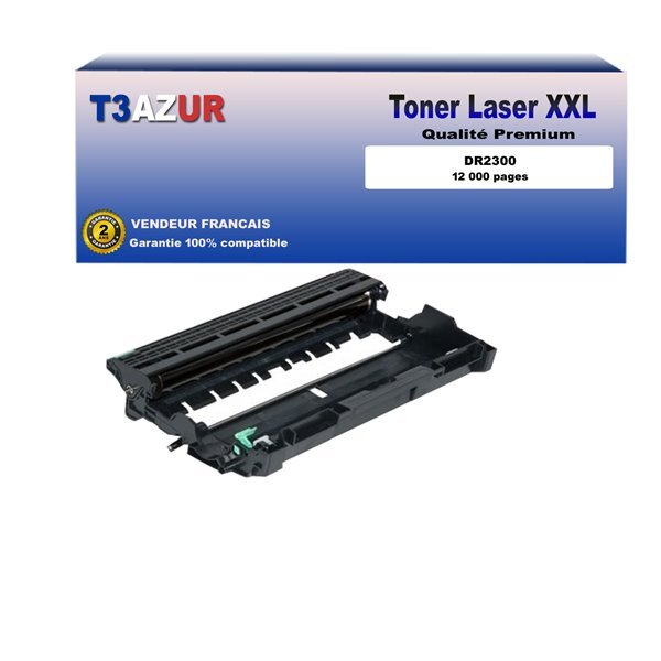 Kit Tambour compatible avec Brother DR2300 pour Brother DCP-L2500D   L2520DW   L2540DN   L2560DW - 12 000 pages - T3AZUR