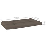 vidaXL Salon de jardin palette 6 Pièces et coussins pin imprégné de noir