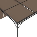 vidaXL Belvédère de jardin avec rideau latéral 3x3x2 25 m Taupe