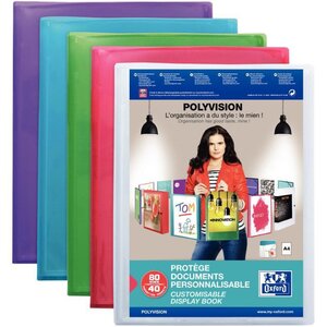 Porte vues ELBA - Protège documents personnalisable POLYVISION Coloris assortis 20 pochettes