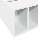 vidaXL Cadre de lit blanc 90x200 cm bois d'ingénierie