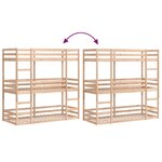 vidaXL Lit superposé triple 75x190 cm bois de pin massif