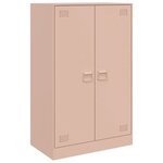 vidaXL Buffet rose 67x39x107 cm acier